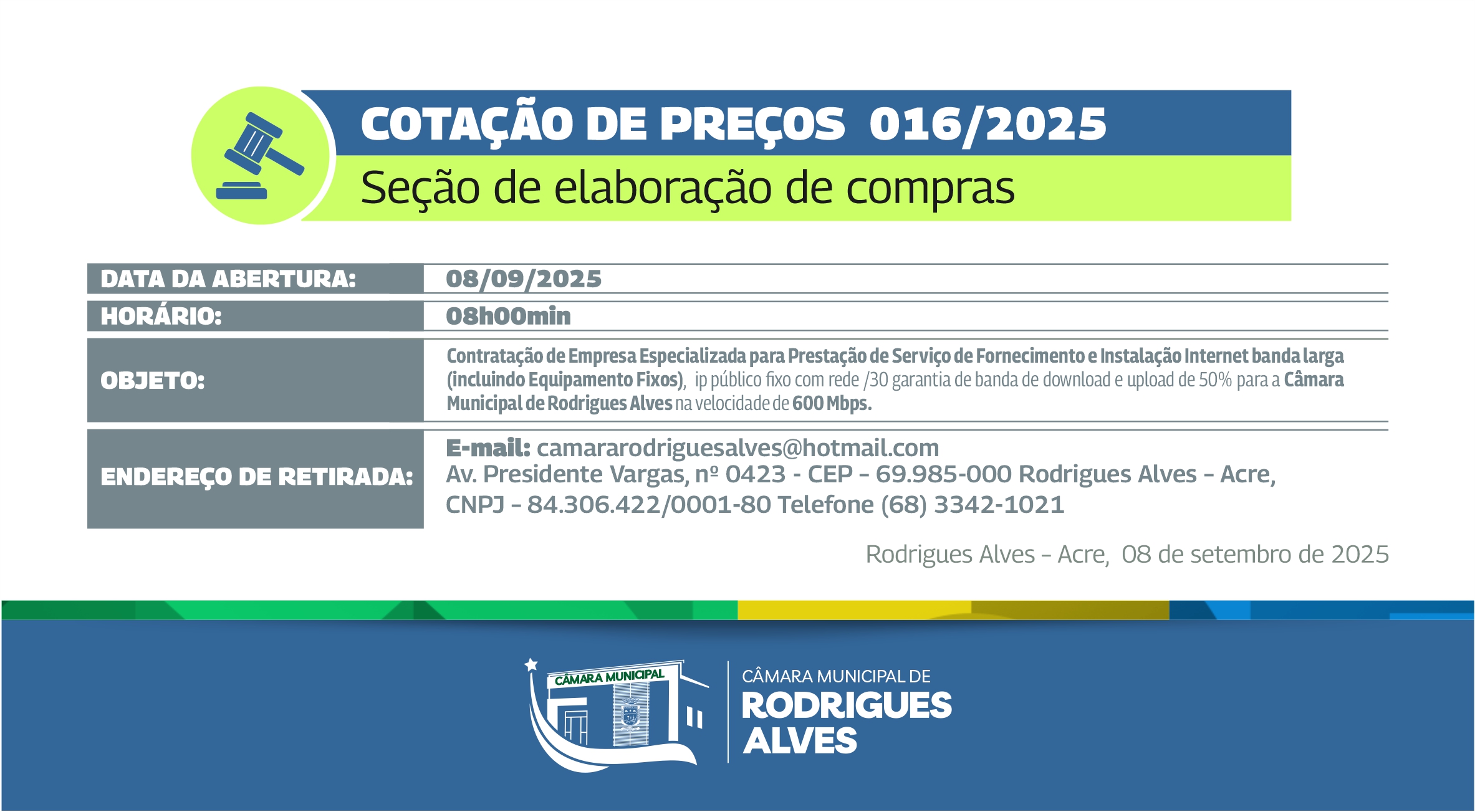 COTAÇÃO DE PREÇOS 16/2025