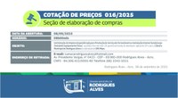 COTAÇÃO DE PREÇOS 16/2025