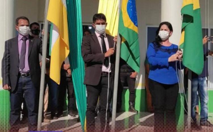 Neto do Jamilson, presidente da câmara de vereadores, de Rodrigues Alves, participa da abertura da semana cultural